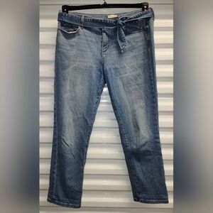 Modern Cropped Tie @ the Waist Loft Jeans sz 10